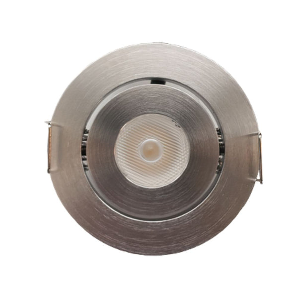 U3020-AL/WH-3CCT    3W Round LED recessed centre tilt cabinet light
