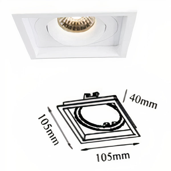 UDL3064/1-BLK/WH   OPTIC Downlight Frame