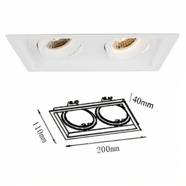 UDL3064/2-BLK/WH  OPTIC Downlight Frame