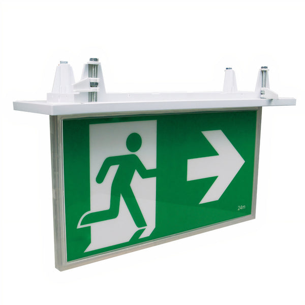 UEXGLIDE-RC/BLK   EXGLIDE Recessed slimline LED Exit light