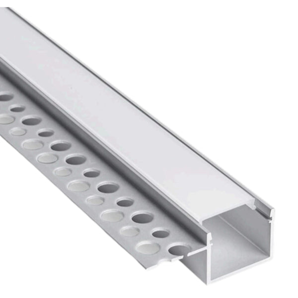 ULEDBAR-AL-11-3M  Trimless recessed plaster aluminium extrusion