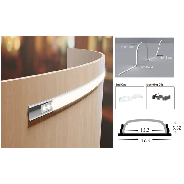 ULEDBAR-AL-FLEX01-3M   3M Bendable Aluminum LED Profile