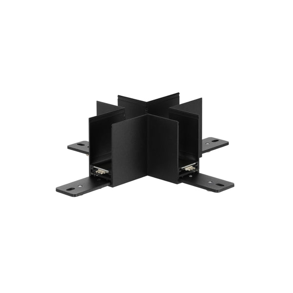 UMAG-CROSS-CORNER-BLK/WH   Magnetic track Corner  For Surface Mounted Installation