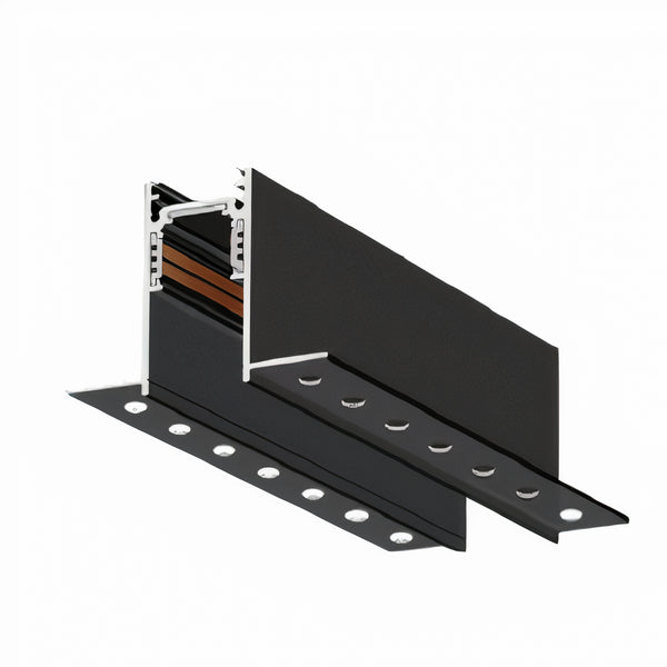 UMAGSL-TRKRS-2M/3M-BLK   24V recessed slimline magnetic track