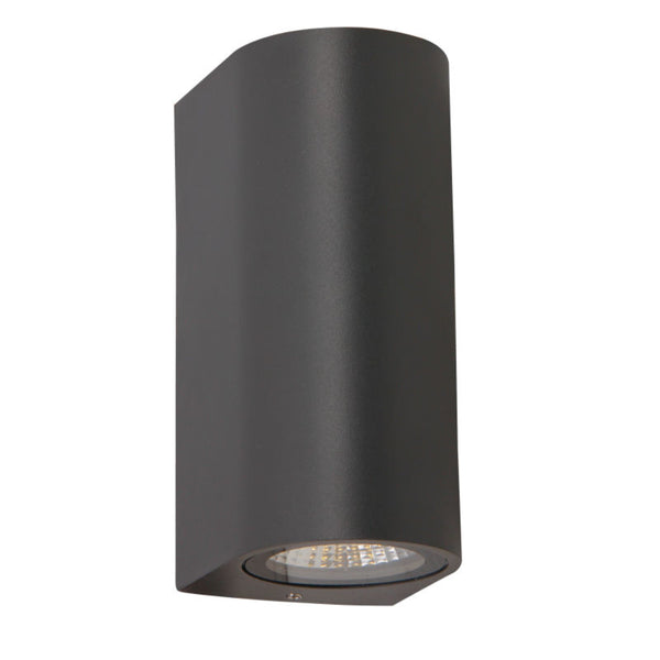 UOW043COB-BLK-3CCT  Black Round Up & Down Exterior Wall Light